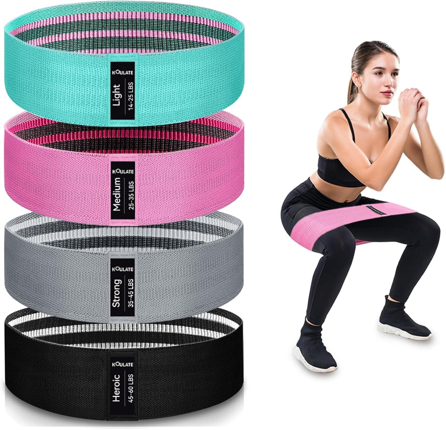 3-Level Fabric Resistance Bands for Strength Training, Rehab, Yoga