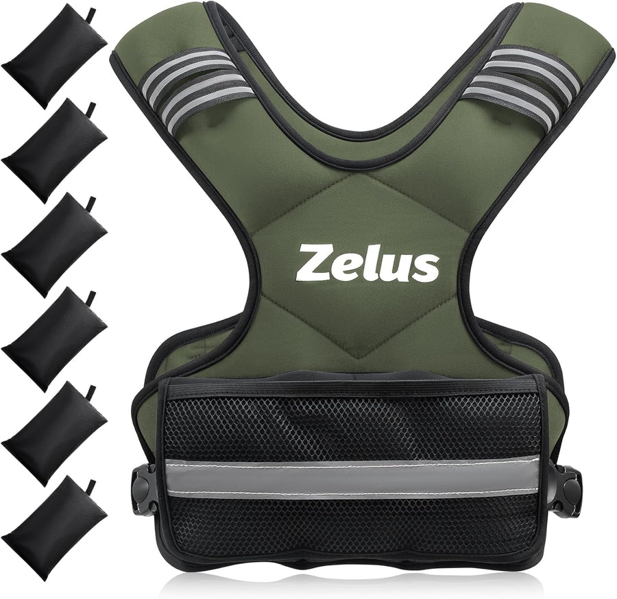 Zelus Adjustable Weighted Vest for Men & Women - 4-10lb/11-20lb/20-32lb Workout Vest