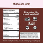 MadeGood Soft Baked Chocolate Chip Mini Cookies, Gluten Free & Safe For School Snacks, 30 Count
