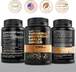 4-in-1 Turmeric Joint Support Supplements with Garlic and BioPerine - 2360 mg High Potency Herbal Blend for Mobility, Everyday Flexibility, Digestive Comfort, and Active Aging Support (120ct)