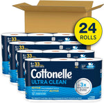 Cottonelle Ultra Comfort Toilet Paper with Cushiony CleaningRipples Texture, Strong Bath Tissue, 24 Family Mega Rolls = 108 Regular Rolls (4 Packs of 6)