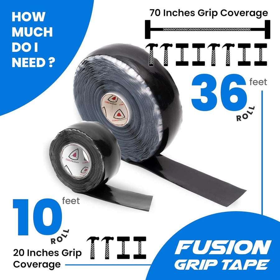 Core Prodigy Fusion Silicone Rubber Grip Tape for Pull Up Bars and Sports Equipment
