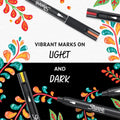 Sharpie Creative Markers, Combo Pack, Water-Based Acrylic, Bullet & Brush Tips, Assorted Colors Including Earth Tones, 24 Count - Works on Paper, Metal, Wood, Ceramic, Glass, Rock, Canvas