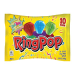Ring Pop Individually Wrapped Bulk Lollipop Variety Pack – 10 Count Lollipop Suckers w/Assorted Flavors - Fun Candy for Birthdays and Celebrations