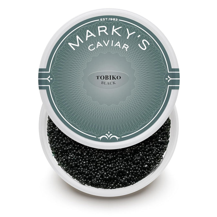 MARKY'S Black Tobiko Flying Fish Roe - 8 oz / 227 g - Sushi Grade Caviar