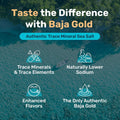 Baja Gold Mineral Sea Salt - Recommended by Gary Brecka - Fine Grind Salt for Cooking & Baking | Natural Baja Salt for Culinary Uses | Great for Finishing Dishes | 1 lb. Resealable Bag, 300+ Servings.