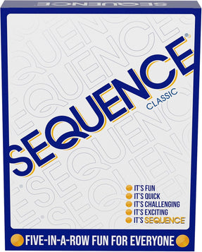 SEQUENCE- Original SEQUENCE Game with Folding Board, Cards and Chips by Jax ( Packaging may Vary ) White, 10.3" x 8.1" x 2.31"