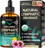 USDA Organic Lymphatic Drainage Supplement - Echinacea | Elderberry | Dandelion | Rosehip | Cleavers | Calendula | Burdock - Lab Tested - Lymph System Drops - Immune Support, Cleanse & Detox, 2 fl oz
