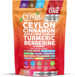 Clean Nutraceuticals Ceylon Cinnamon Capsules with Berberine Turmeric and Apple Cider Vinegar Supplement