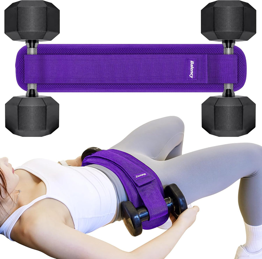 Balency Hip Thrust Belt for Gym Workouts - Non-Slip Padding, Foldable Design
