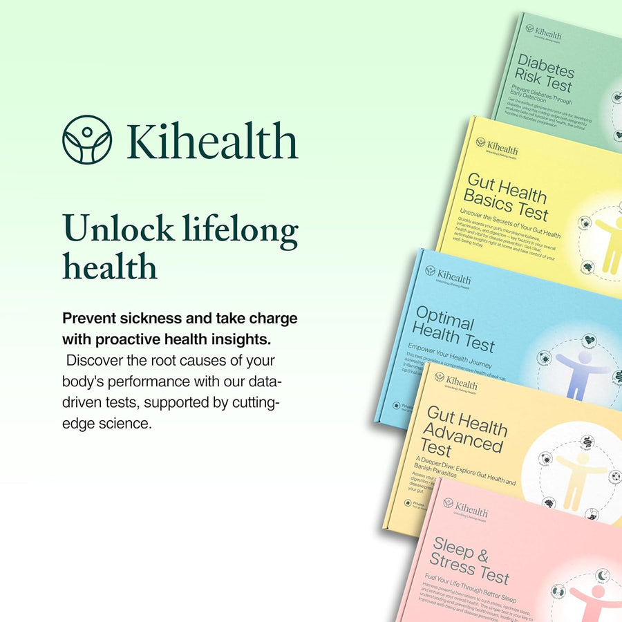 KiHealth Gut Health Basics Test at-Home Stool Test Kit for Digestion and Microbiome Balance