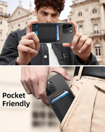 for MagSafe Wallet, Stronger Magnetic Wallet for iPhone 17/16/15/14/13/12 Series, 7 Cards Holder, Magnetic Phone Wallets, Vegan Leather Minimalist Slim RFID for iPhone Wallets, 1 Slot, Black & Black