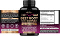 Beet Root 5-in-1 Complex Capsules - Healthy Blood Pressure Support Supplement** for Heart & Circulation Support - Olive Leaf, Hawthorn Berry & Hibiscus - for Men & Women - Lab Tested - 120 Capsules