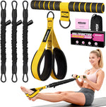 KUZARO Multifunction Pedal Resistance Bands for Full-Body Workout - Adjustable 30-90 lbs