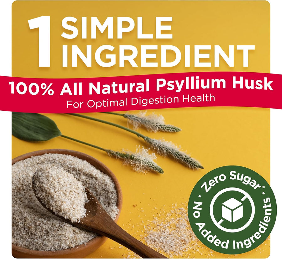 Konsyl Daily Psyllium Fiber Powder 19oz Natural Unflavored Soluble Dietary Fiber Supplement