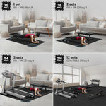 bemaxx Gym Mats Set - 18 pcs EVA Interlocking Foam Floor Tiles (12.6"x12.6"x0.4") 18sqft Protective Gym Flooring Sports Home Workout Exercise Mats Puzzle Garage Fitness Play-Room Garage Pool Treadmill