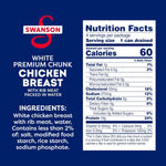 Swanson White Premium Chunk Chicken Breast with Rib Meat in Water, 4.5 oz. (Pack of 4)