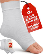 KEMFORD Ankle Compression Sleeve - 20-30mmHg, Beige, M