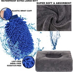 AUTODECO 22Pcs Car Wash Cleaning Tools Kit Car Detailing Set with Blue Canvas Bag Collapsible Bucket Wash Mitt Sponge Towels Tire Brush Window Scraper Duster Complete Interior Car Care Kit