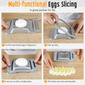 Egg Slicer for Hard Boiled Eggs, Stainless Steel Wire, Heavy Duty Aluminium Egg Cutter Dishwasher Safe for Egg Strawberry Soft Fruit