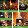 Inflame Fire Starters 130 pcs Fire Starters for Campfires, Grill, BBQ, Fireplace, Woodstove - Charcoal Starter - Waterproof, Weather-Resistant - Natural Wood Fireplace Starters