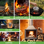 Inflame Fire Starters 130 pcs Fire Starters for Campfires, Grill, BBQ, Fireplace, Woodstove - Charcoal Starter - Waterproof, Weather-Resistant - Natural Wood Fireplace Starters