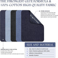 KING MOUNTAIN Iron-on Repair Patch 20 Pcs Pack,Denim Patches for Jeans Kit 3" by 4-1/4", 100% Cotton Denim Iron-on Repair Patch,Jeans and Clothing Repair and Decoration Kit (Five Color)