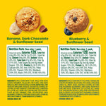 belVita Energy Snack Bites Variety Pack, Banana Dark Chocolate & Sunflower Seed, Blueberry & Sunflower Seed, 15 Snack Packs