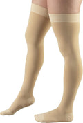 Truform 20-30 mmHg Compression Stockings, Thigh High, Beige, Large, Unisex