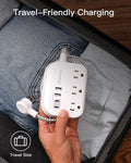 Cruise Ship Essentials - Mifaso Power Strip with USB Ports, 5Ft Flat Extension Cord with Multiple Outlets, USB Charging Station with Non Surge Protector for Cruise Ship, Travel, Dorm Room Essentials