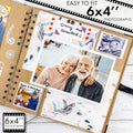 Bstorify Scrapbook Album 60 Pages (8 x 8 Inch) Brown Thick 200gsm Kraft Paper, Photo Album Scrapbook, Memory Book - Ideal for Your Scrapbooking Albums Art & Craft Projects