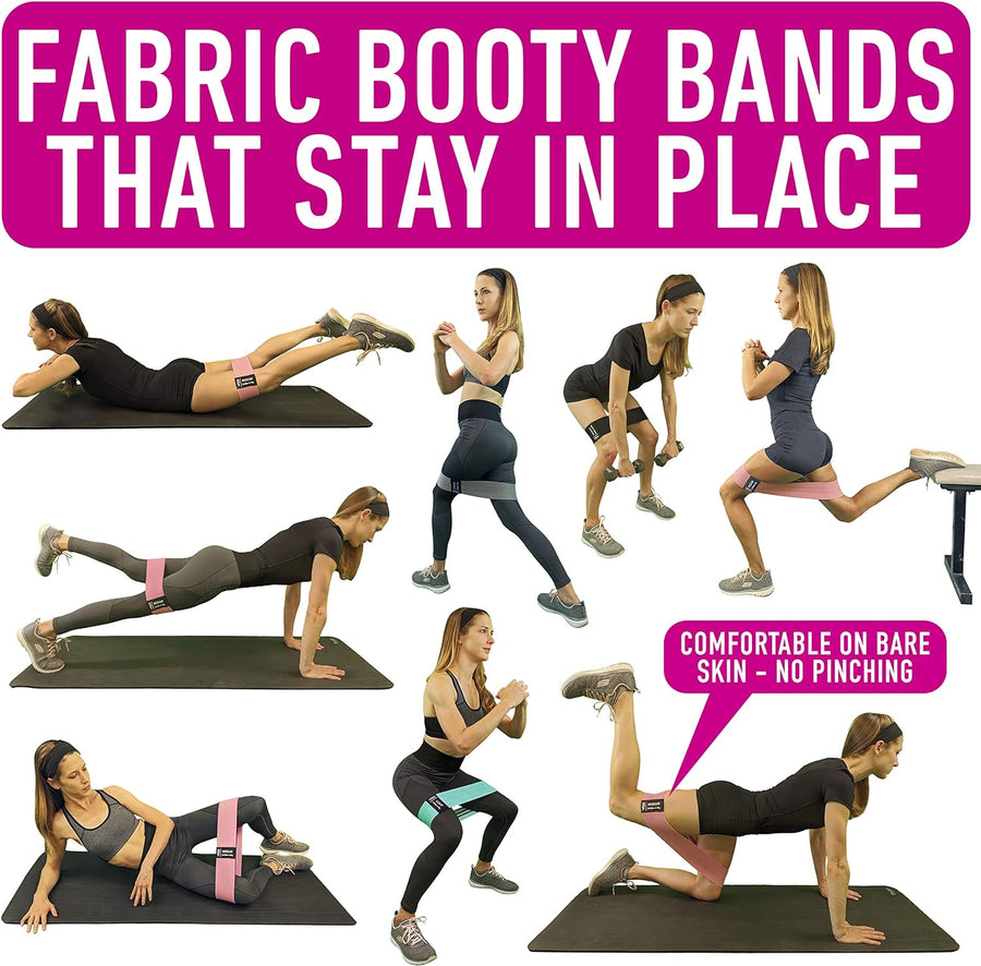 Resistance Bands for Working Out with 4 Booty Bands Set