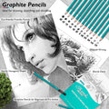 Soucolor 73 Pack Art Supplies Sketching Kit for Adults Kids Teen Gifts, Christmas Gifts, Drawing Sketching Pencils with Sketchbook, Coloring Book, Colored Watercolor Metallic Graphite Charcoal Pencils