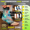 Compression Socks for Plantar Fasciitis and Ankle Pain Relief Black L-XL