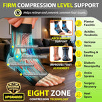 Compression Socks for Plantar Fasciitis and Ankle Pain Relief Black L-XL