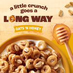 Cheerios Oat Crunch Oats 'N Honey Breakfast Cereal, Made with Whole Grain, Family Size, 24 oz