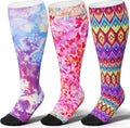LEVSOX 15-20 mmHg Knee High Compression Socks for Women and Men Plus Size Wide Calf