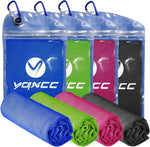 YQXCC Cooling Towels | 4 Pack 47"x12" | Instant Chilling for Workout, Sports & More
