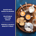 La Dolce Vita Classic Almond Italian Biscotti Cookies, Gourmet Coffee & Tea Dipping Snack, 40 oz Jar