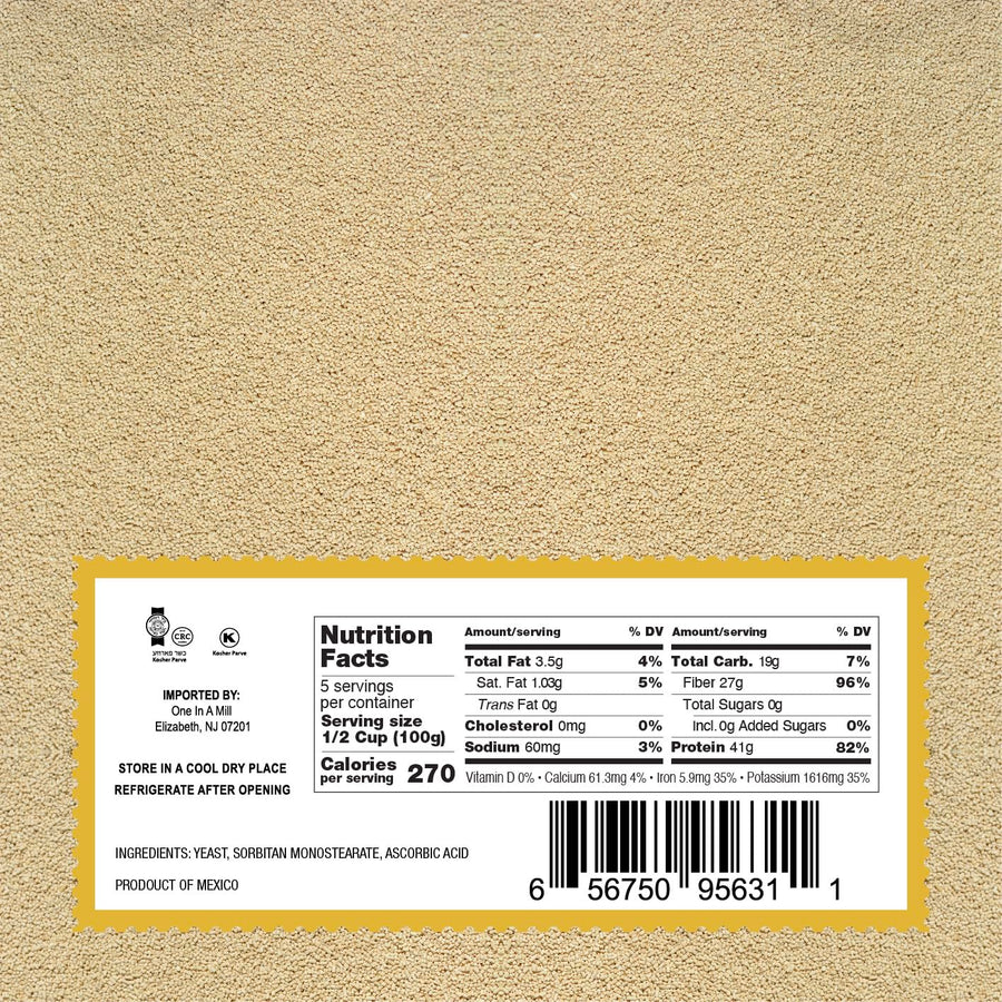 One in a Mill Instant Dry Yeast | 1.1 LB (Pack Of 1) [IMPROVED] Fast Acting Self Rising Yeast for Baking Bread, Cake, Pizza Dough Crust | Kosher | Quick Rapid Rise Leavening Agent for Pastries