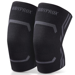 Bodyprox Knee Compression Sleeve for Men and Women, Medium, 2 Pack