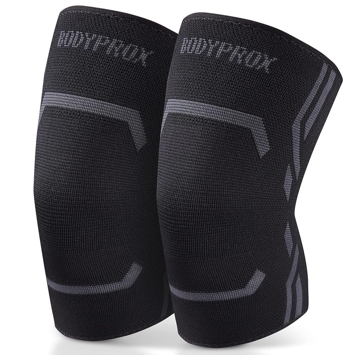 Bodyprox Knee Compression Sleeve for Men and Women, Medium, 2 Pack