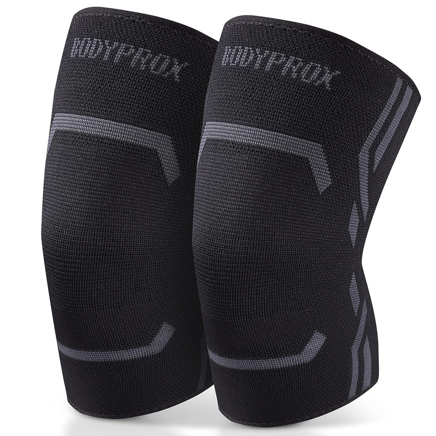 Bodyprox Knee Compression Sleeve for Men and Women, Medium, 2 Pack