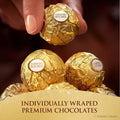 Ferrero Rocher Gourmet Hazelnut Milk Chocolate Gift Box, 12 Individually Wrapped Chocolates, 5.3 oz