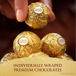Ferrero Rocher Gourmet Hazelnut Milk Chocolate Gift Box, 12 Individually Wrapped Chocolates, 5.3 oz