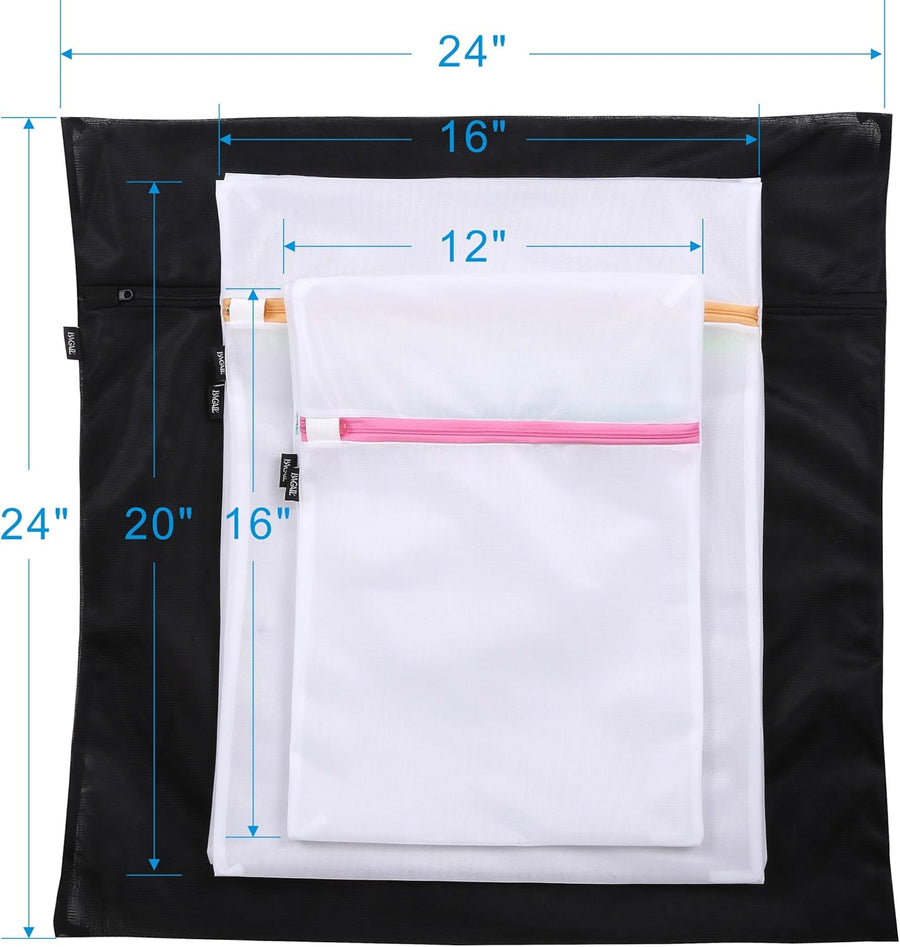 BAGAIL Laundry Bags Mesh Wash Bag for Intimates Lingerie and Delicates, 5Pcs (1XL,2L,2M)