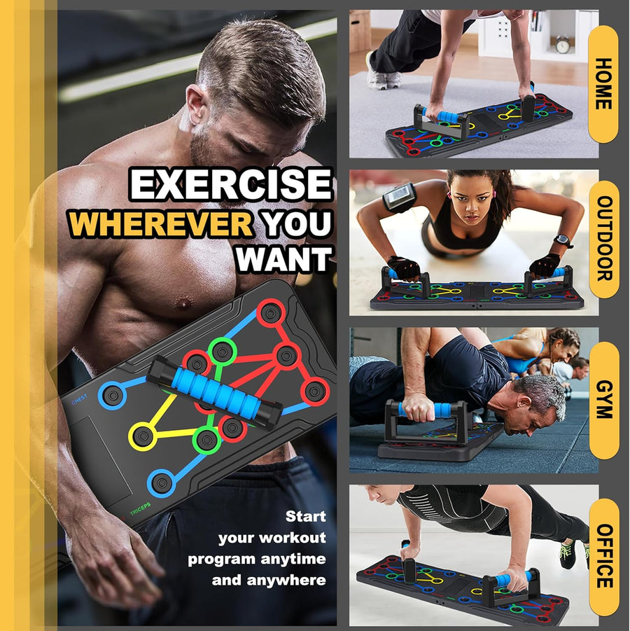 IUT Fitness 15-in-1 Push Up Board for Full-Body Workout Equipment