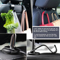 Amooca Car Seat Headrest Hook 4 Pack Hanger Storage Organizer Universal for Handbag Purse Coat fit Universal Vehicle Car Black S Type