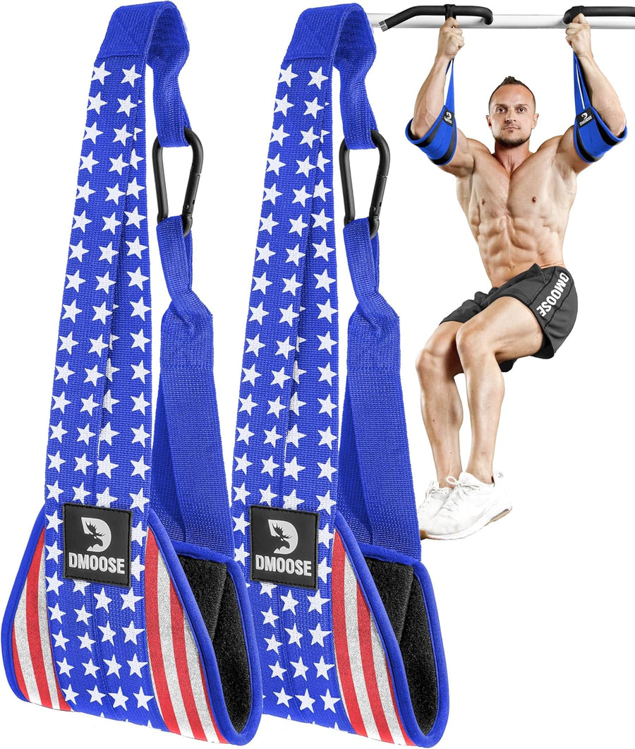 DMoose Fitness Hanging Ab Straps - Soft Padded Straps for Pull Up Bar Core Workouts