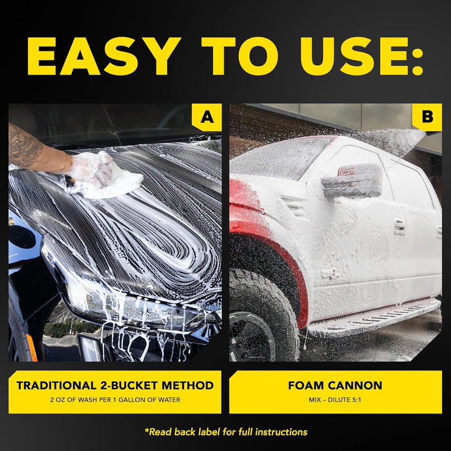 Meguiar's Gold Class Car Wash - Get Professional Results in a Foam Cannon or as a Bucket Wash - Get a Clean and Glossy Finish That's Safe for All Paint Types - 64 Oz